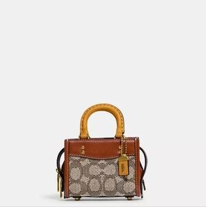 Coach Rogue 12 In Signature Texture Jacquard BNWT Micro Bag